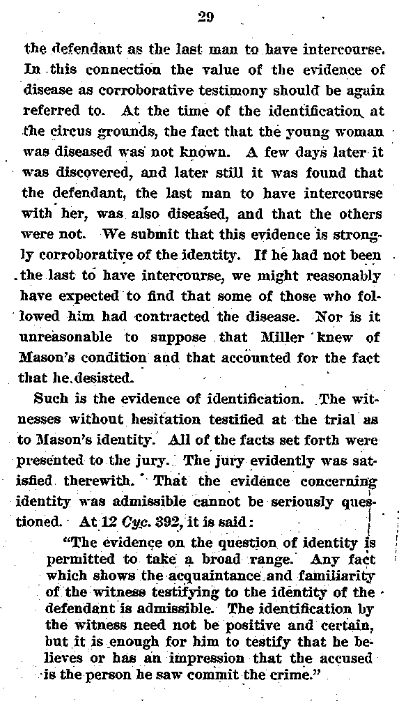 State of Minnesota vs. Max Mason. Case No. 22590. 1921-1922. Brief and Argument for the State.--Gov&#039;t Record(s)--Brief and Argument for the State (gif)
