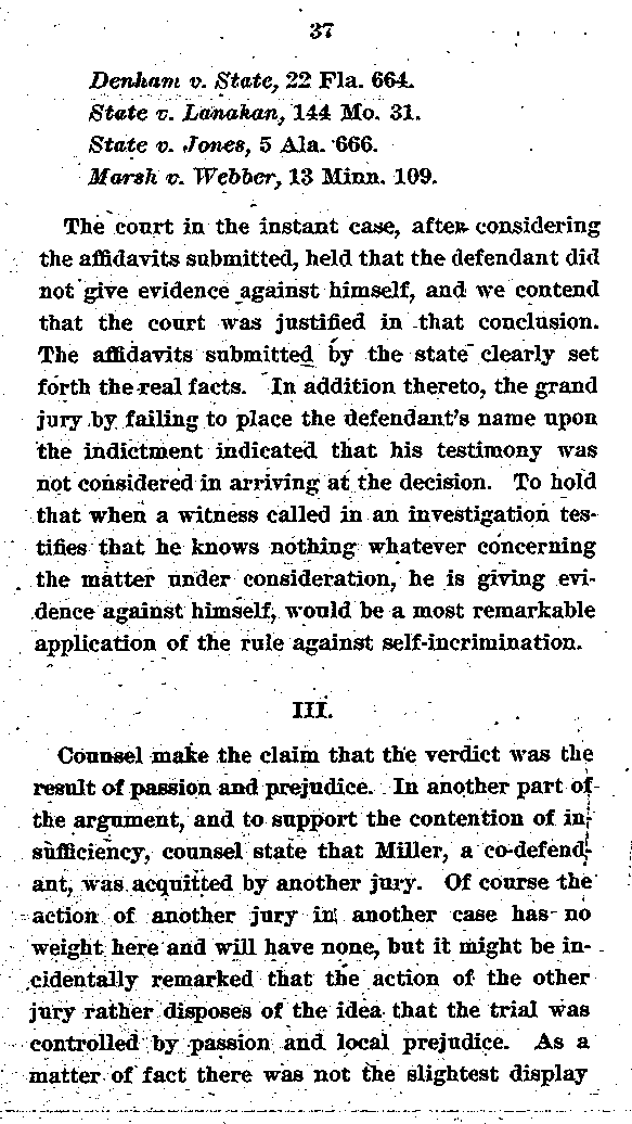 State of Minnesota vs. Max Mason. Case No. 22590. 1921-1922. Brief and Argument for the State.--Gov&#039;t Record(s)--Brief and Argument for the State (gif)