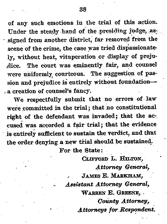 State of Minnesota vs. Max Mason. Case No. 22590. 1921-1922. Brief and Argument for the State.--Gov&#039;t Record(s)--Brief and Argument for the State (gif)