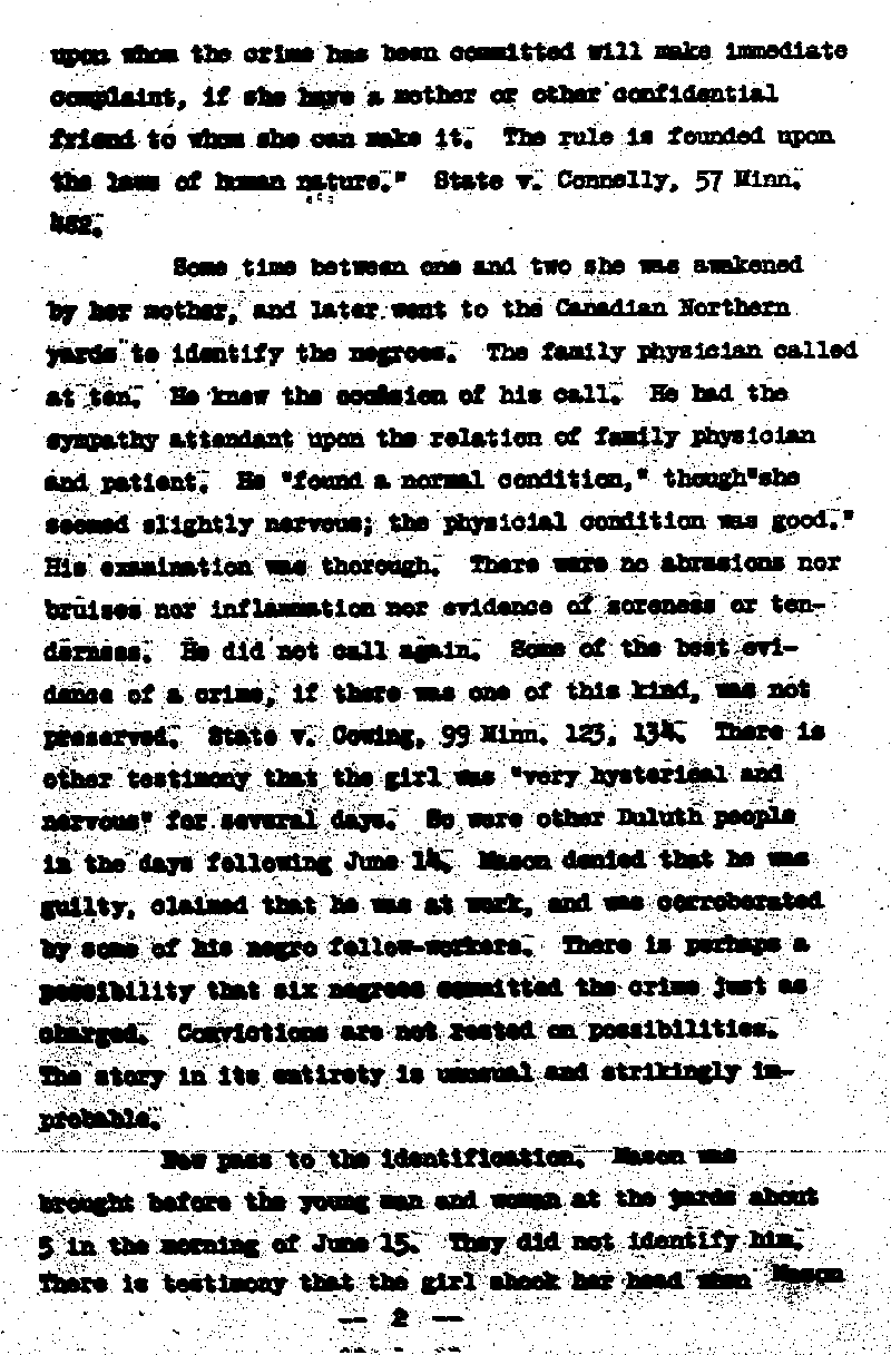 State of Minnesota vs. Max Mason. Case No. 22590. 1921-1922. Opinion and Syllabus.--Gov&#039;t Record(s)--Opinion and Syllabus (gif)