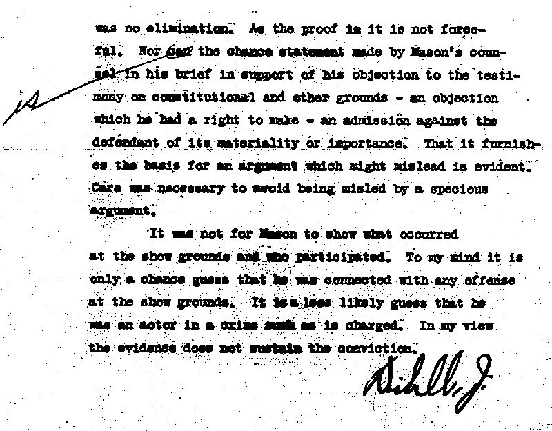 State of Minnesota vs. Max Mason. Case No. 22590. 1921-1922. Opinion and Syllabus.--Gov&#039;t Record(s)--Opinion and Syllabus (gif)