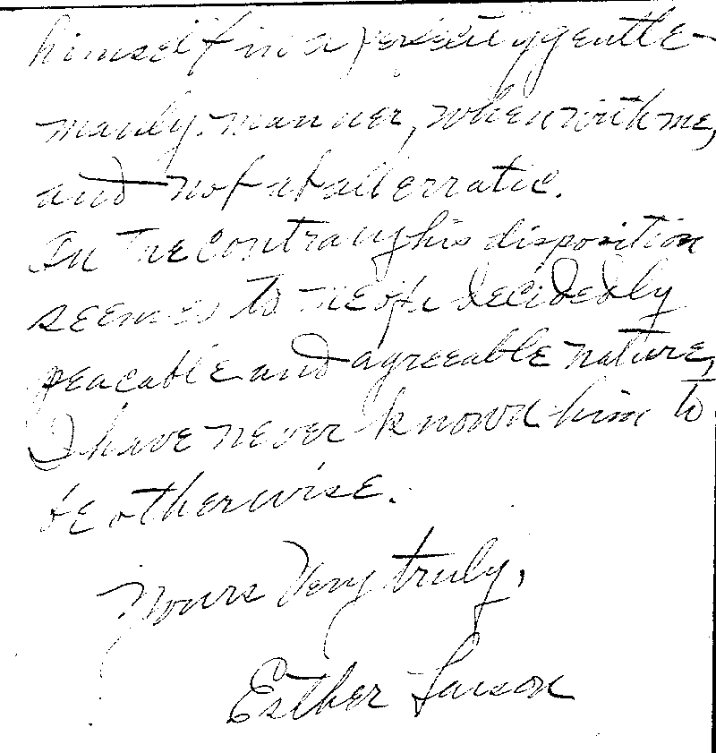 Carl John Alfred Hammerberg. Case No. 5148. Letter from Esther Larson to Minnesota State Reformatory for Men, March 22, 1921.--Correspondence (gif)
