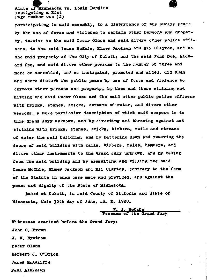 Louis Dondino. Case No. 6614. Indictment Record. February 1921.--Gov&#039;t Record(s)--Indictment Record (gif)