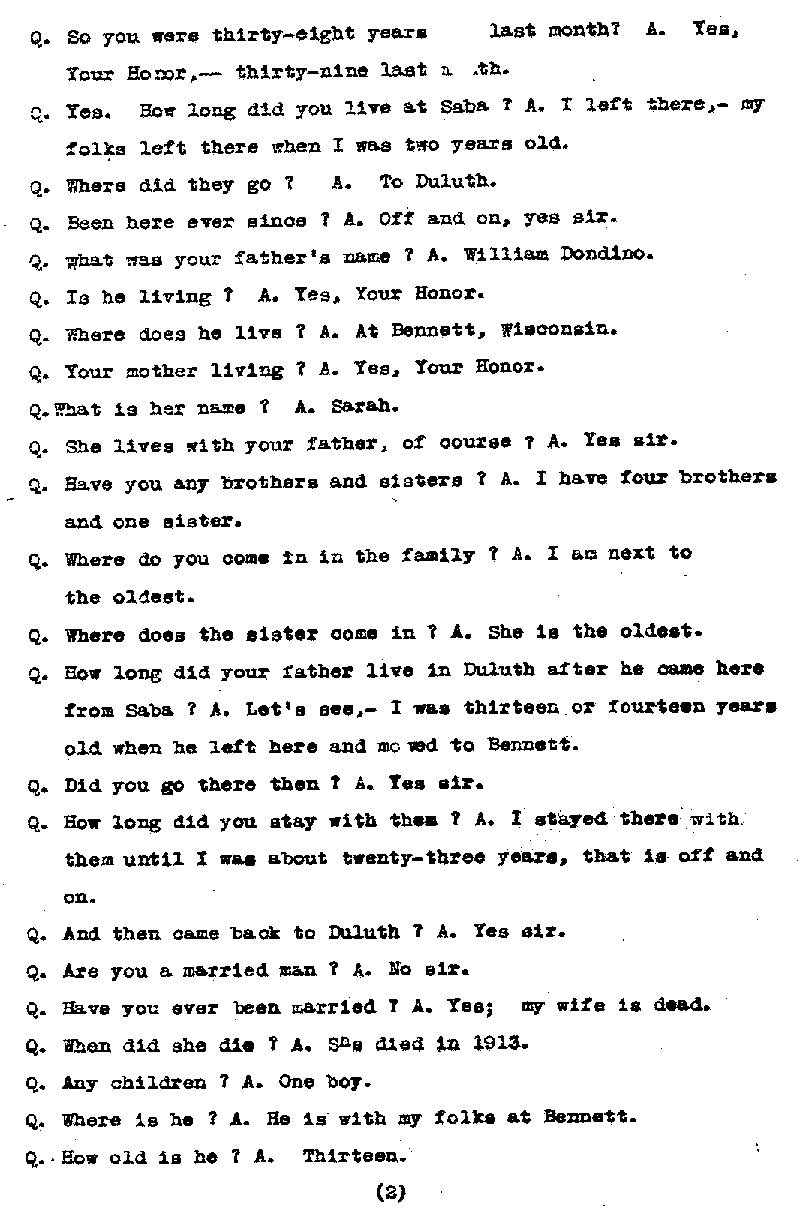 Louis Dondino. Case No. 6614. Sentence Record. February 1921.--Gov&#039;t Record(s)--Sentence Record (gif)