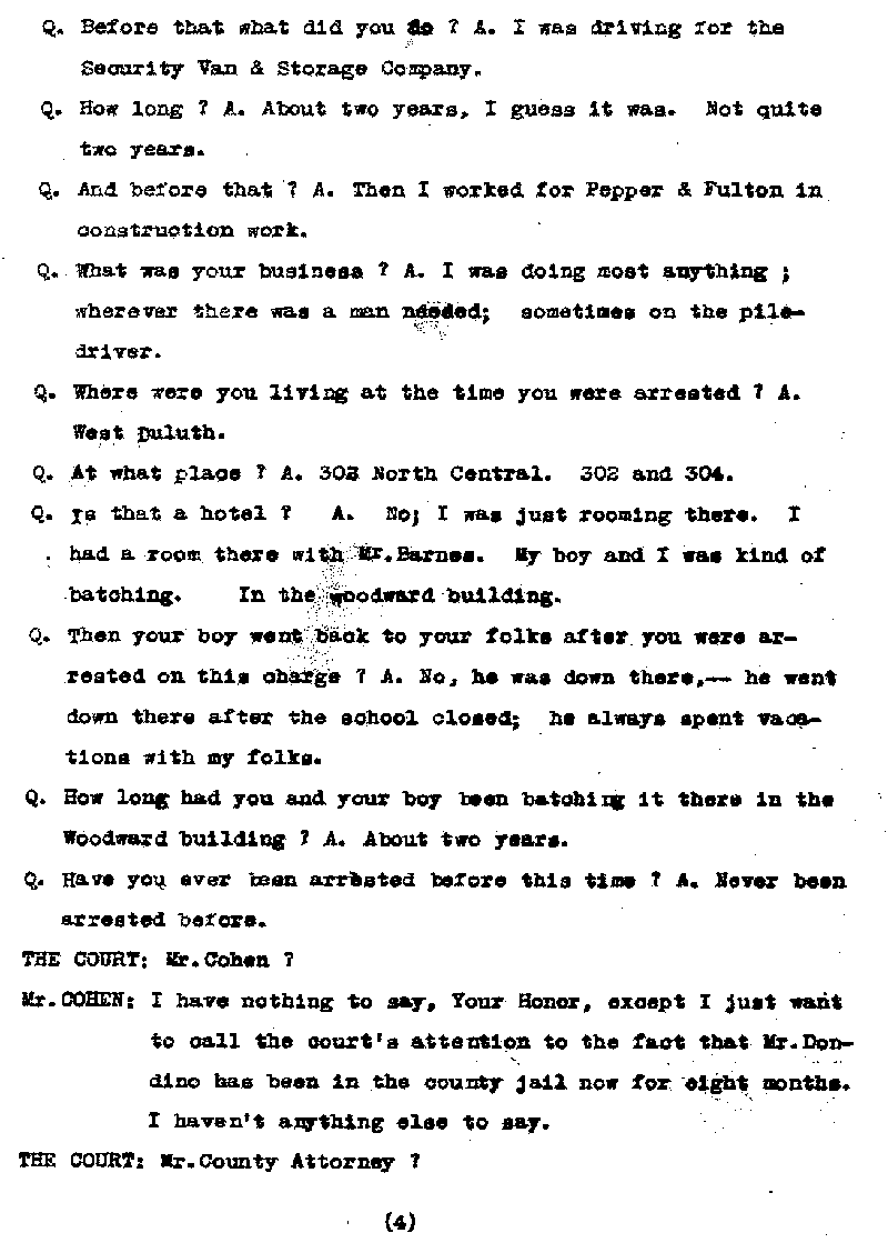 Louis Dondino. Case No. 6614. Sentence Record. February 1921.--Gov&#039;t Record(s)--Sentence Record (gif)