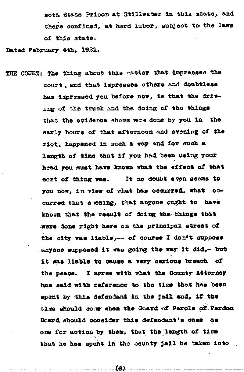 Louis Dondino. Case No. 6614. Sentence Record. February 1921.--Gov&#039;t Record(s)--Sentence Record (gif)