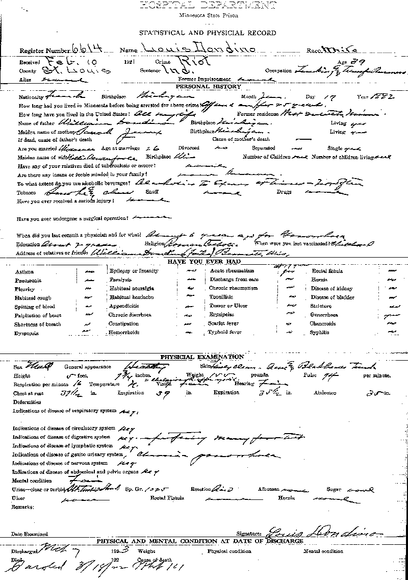 Louis Dondino. Case No. 6614.--Gov&#039;t Record(s)--Inmate Medical Case Files (gif)