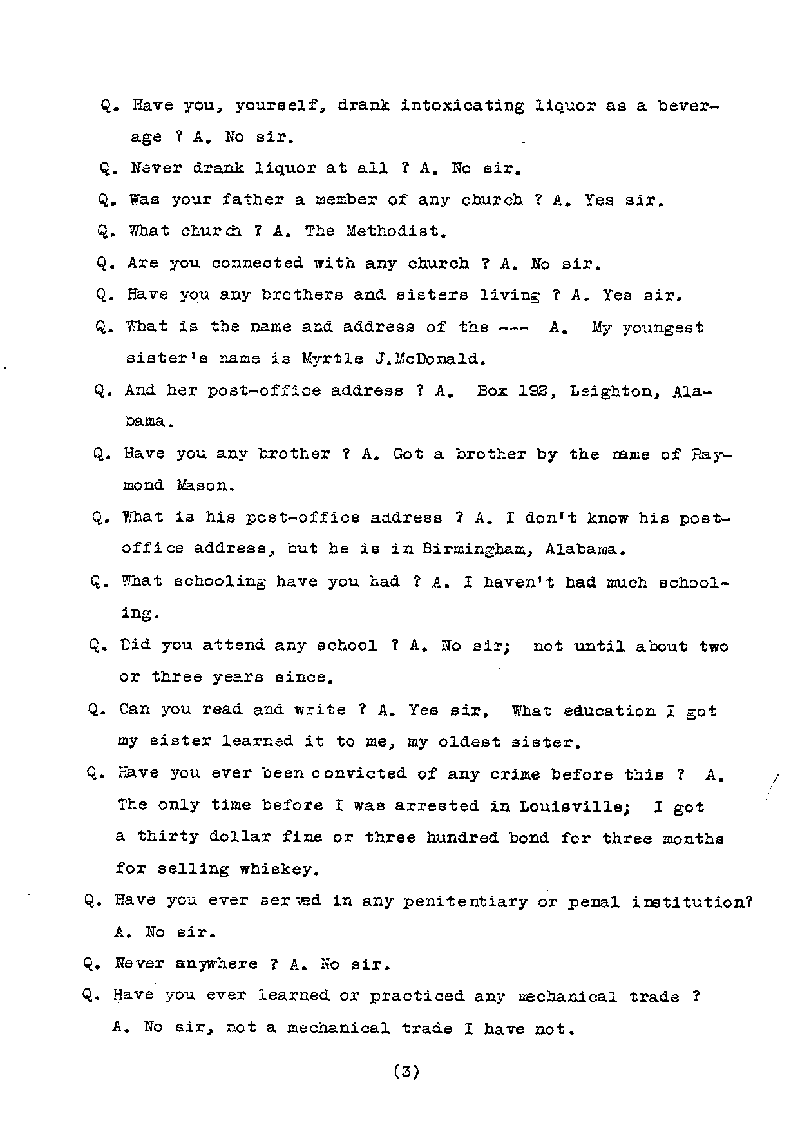 Max Mason. Case No. 6785. Sentence Record. August 1921.--Gov&#039;t Record(s)--Sentence Record (gif)