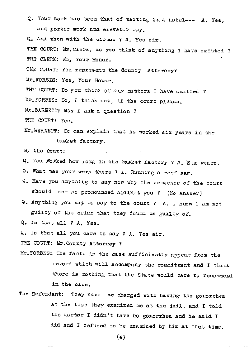Max Mason. Case No. 6785. Sentence Record. August 1921.--Gov&#039;t Record(s)--Sentence Record (gif)