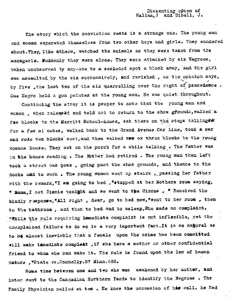 Max Mason. Case No. 6785. Supreme Court Syllabus and Dissent.--Gov&#039;t Record(s)--Supreme Court Syllabus and Dissent (gif)