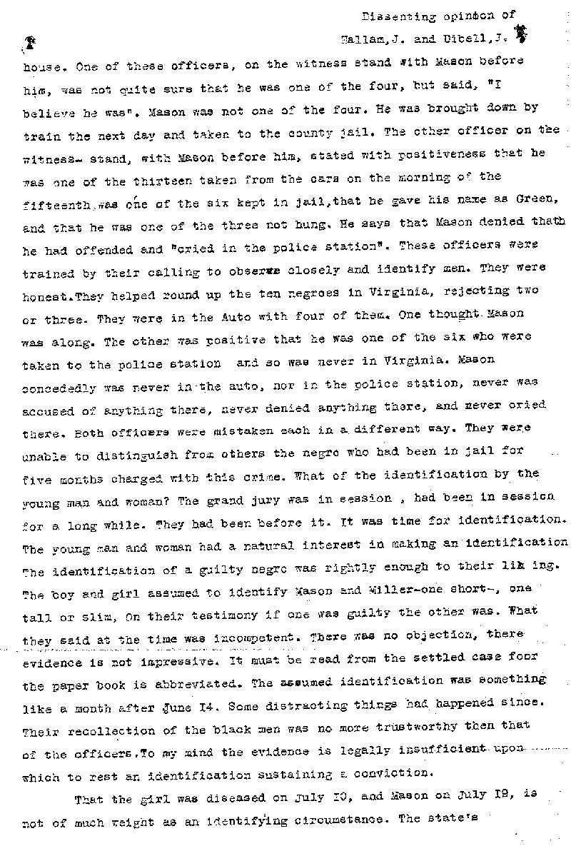 Max Mason. Case No. 6785. Supreme Court Syllabus and Dissent.--Gov&#039;t Record(s)--Supreme Court Syllabus and Dissent (gif)