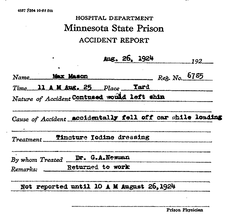 Max Mason. Case No. 6785. Accident Report.--Gov't Record(s)--Accident Report (gif)