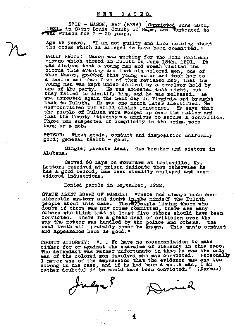 Max Mason. Application No. 5702. January 1923.