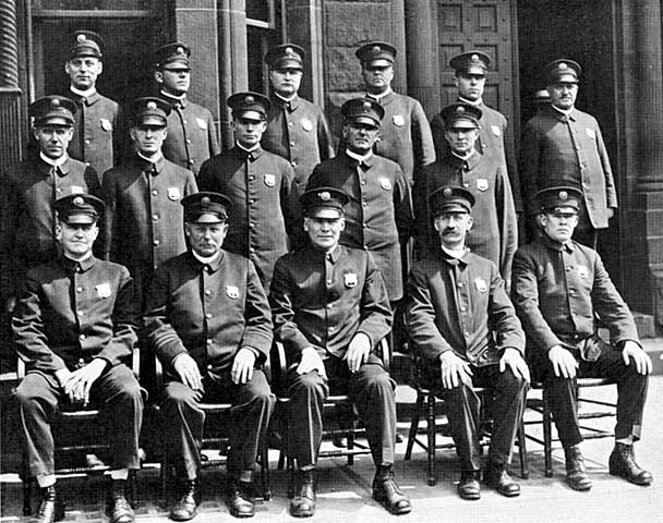 Policemen at Central and No. 2 (West End) Stations, group photo.