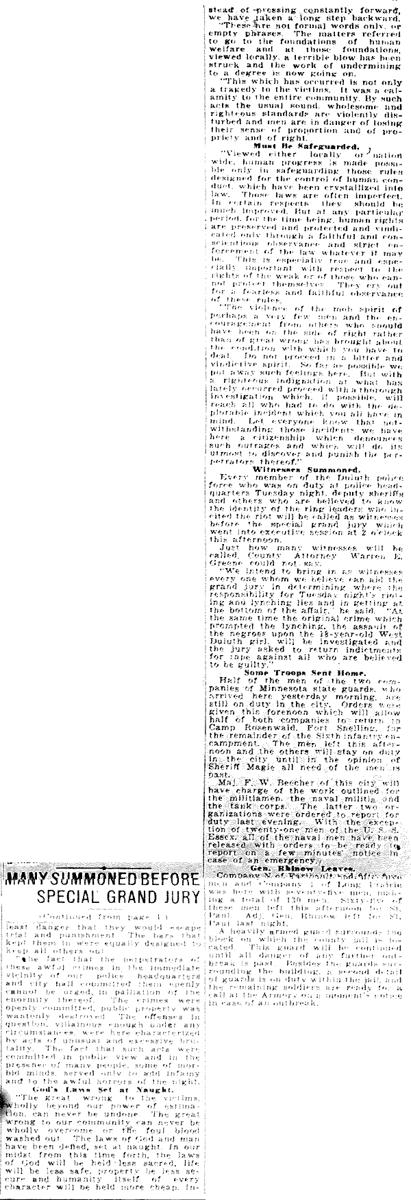 Many Summoned Before Special Grand Jury.--Newspaper(s) (gif)