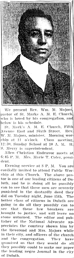 Reverend William M. Majors.