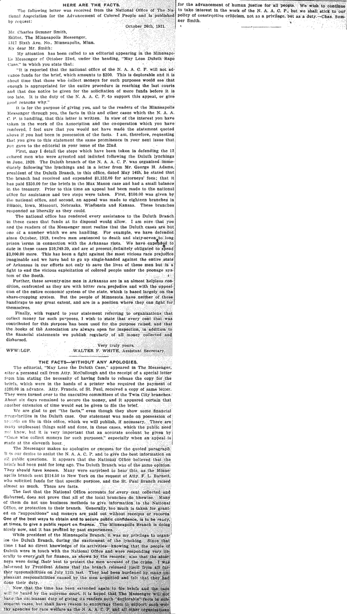 Here Are the Facts; The Facts Without Any Apologies.