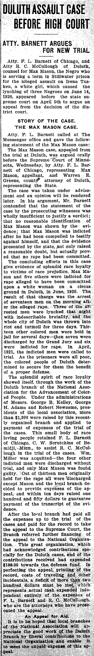 Duluth Assault Case Before High Court.