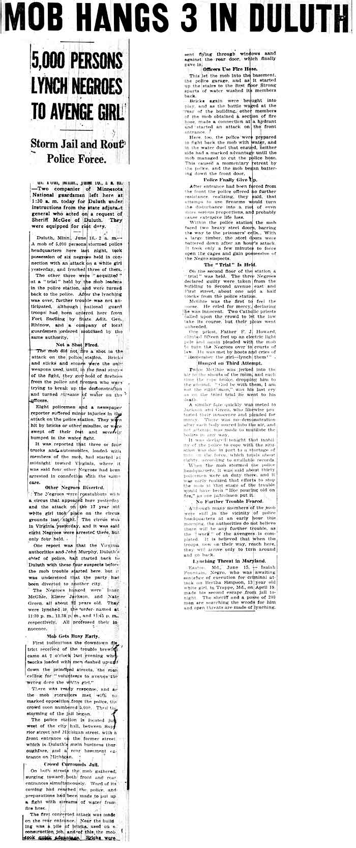 Mob Hangs 3 in Duluth.