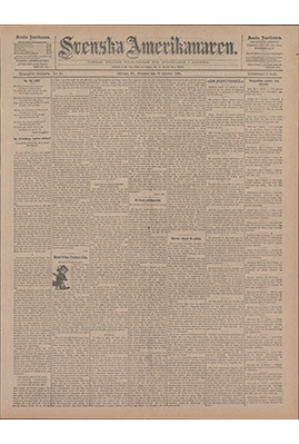 Svenska Amerikanaren newspaper page