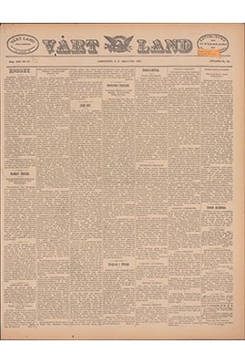 vart land newspaper page