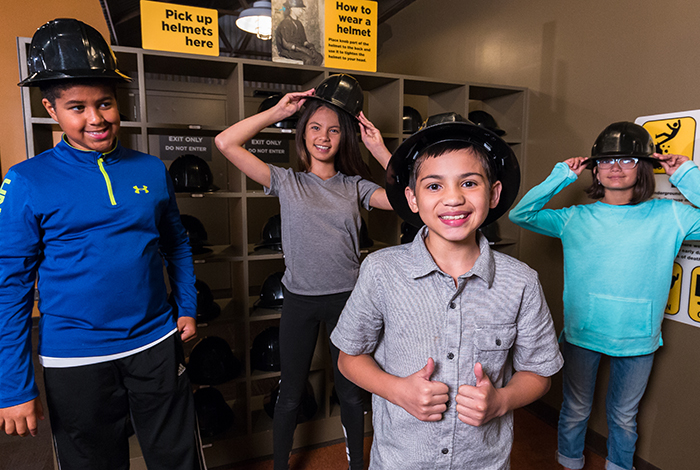 Students on a field trip at the Minnesota History Center.