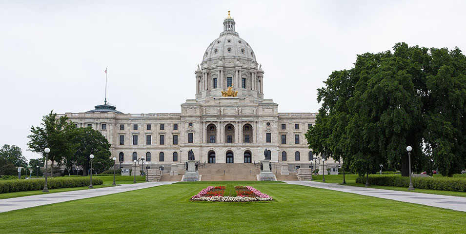 Map of the city of Saint Paul, capital of Minnesota