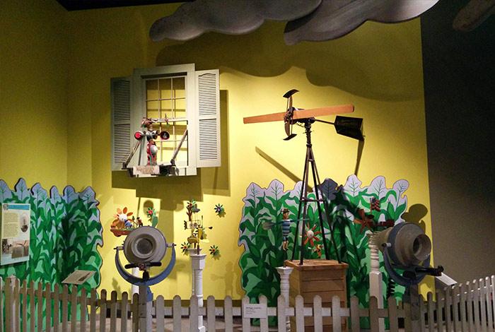 A display of wind spinners.