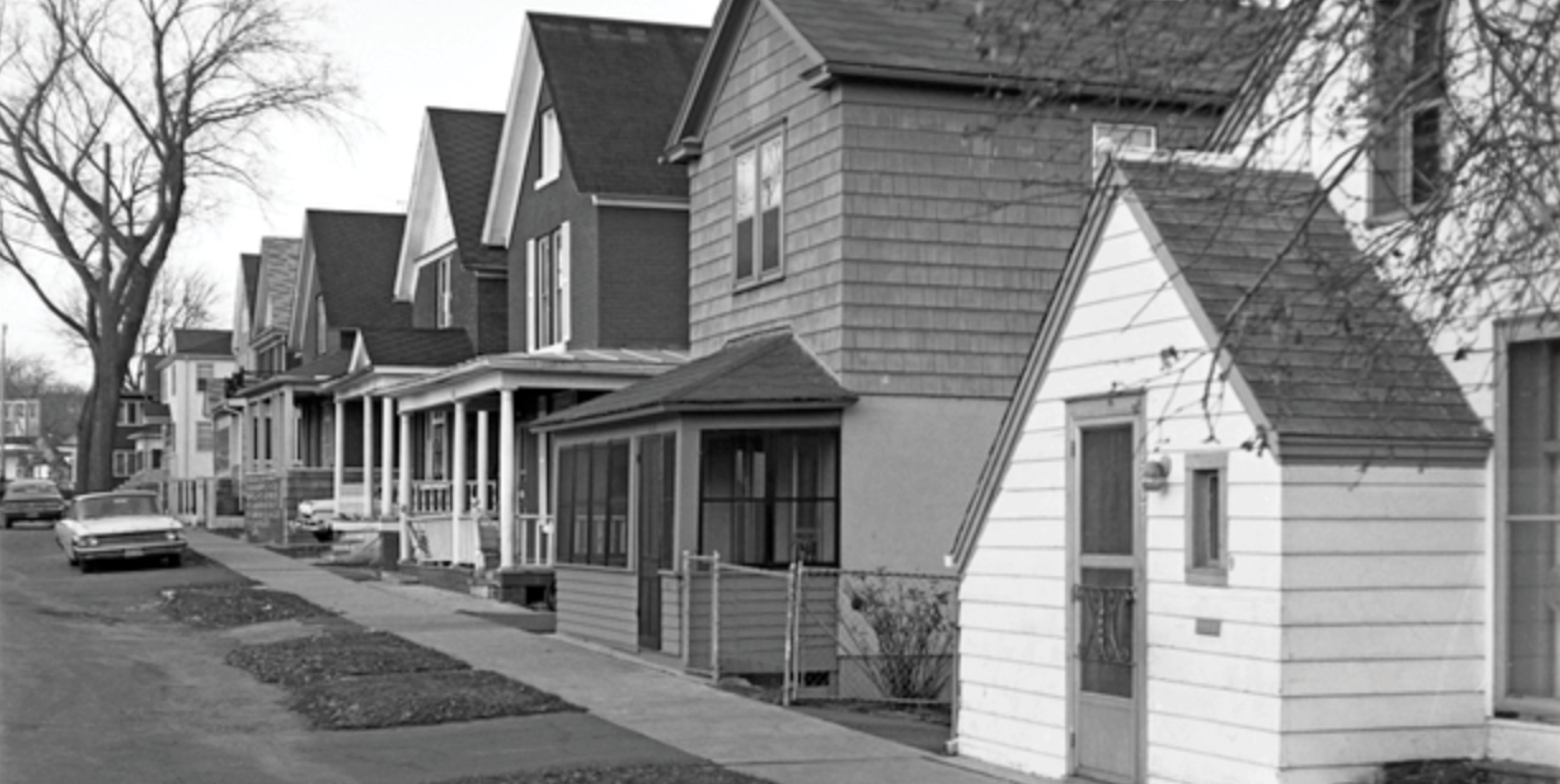 A row of houses.