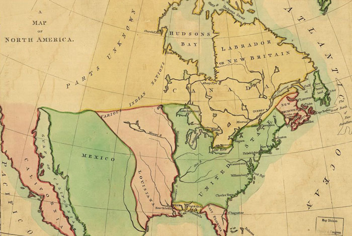 America Map 1803