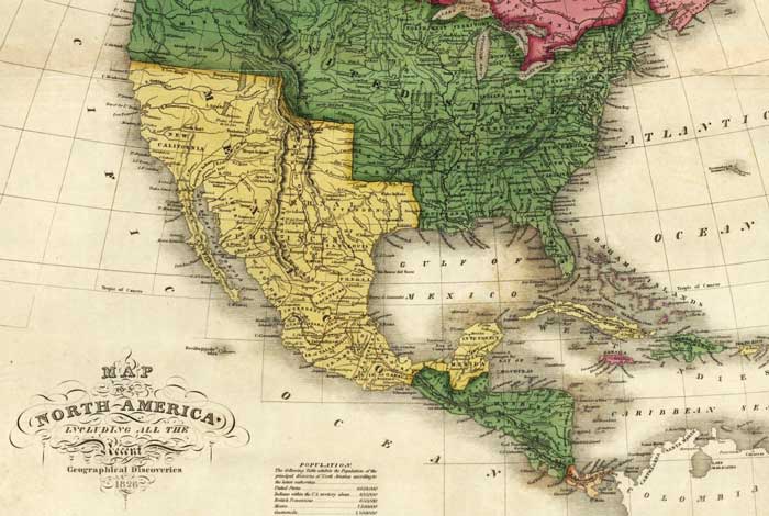 America Map 1826
