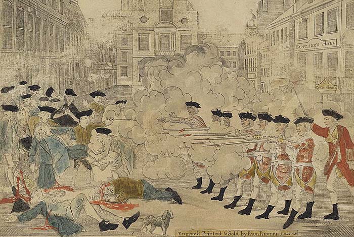 Revolutionary Bloody Massacre in 1770