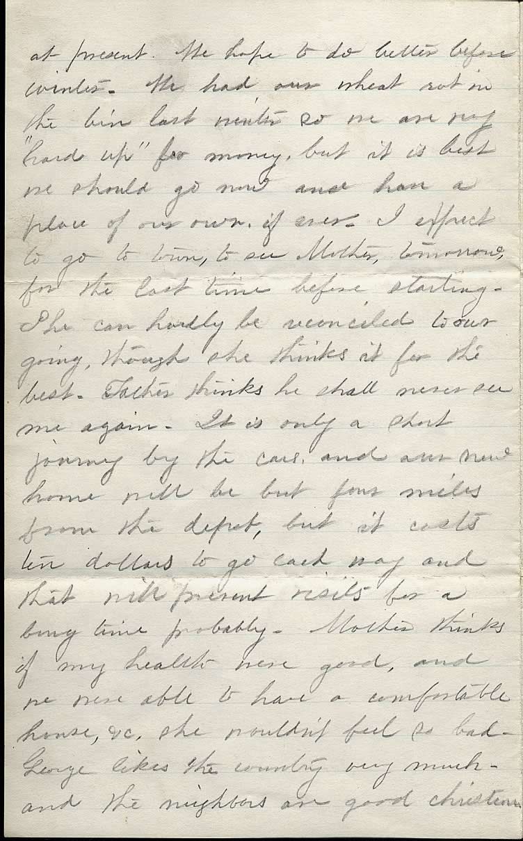 Page from Mary Carpenter's Letters
