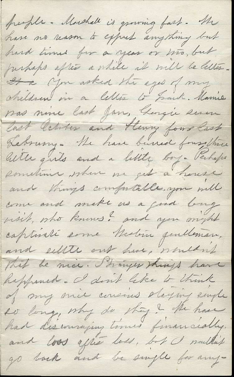 Page from Mary Carpenter's Letters