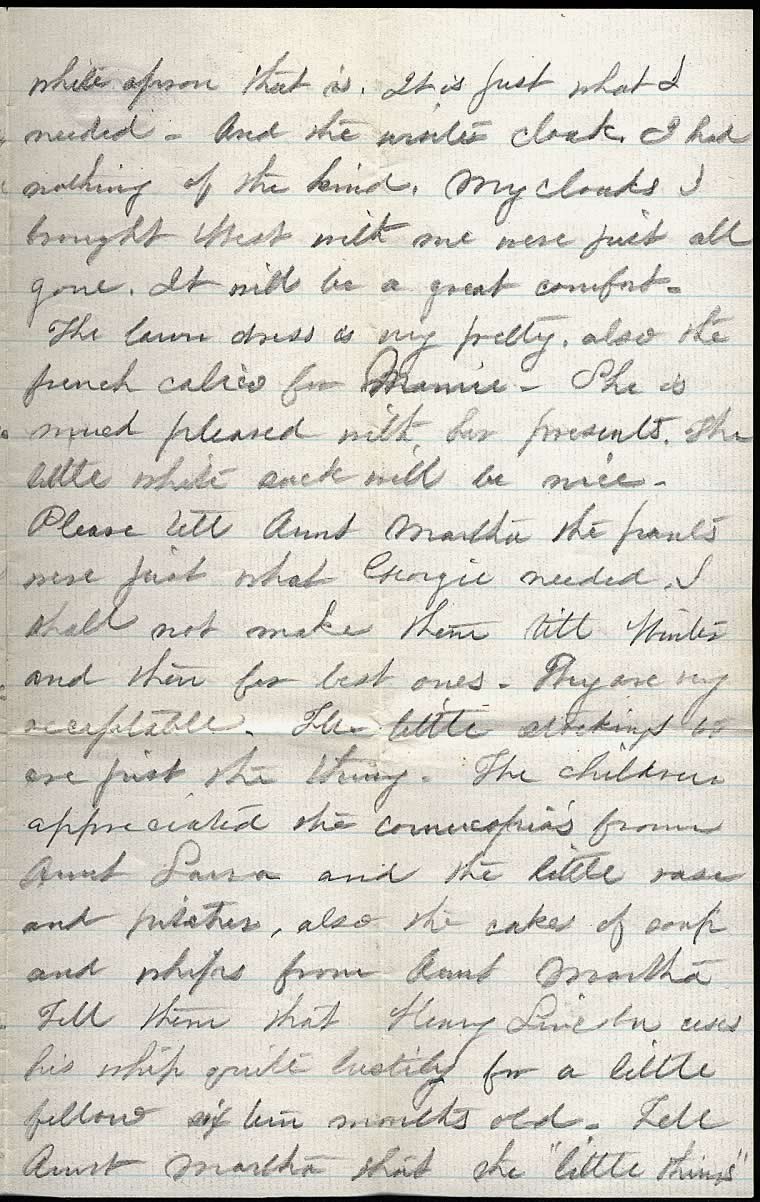 Page from Mary Carpenter's Letters