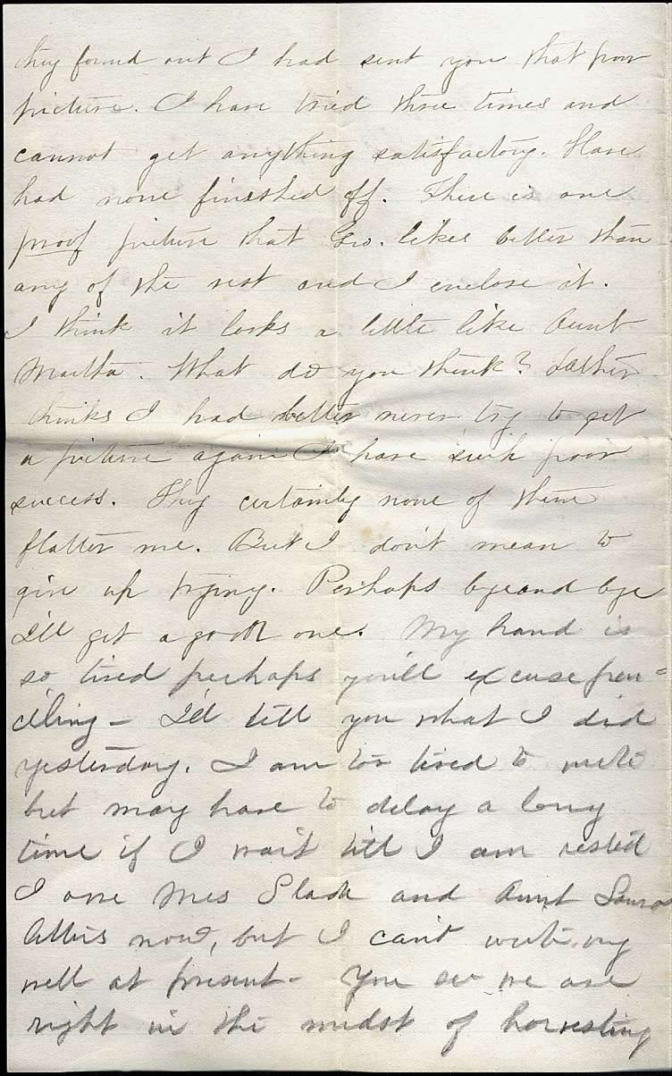 Page from Mary Carpenter's Letters