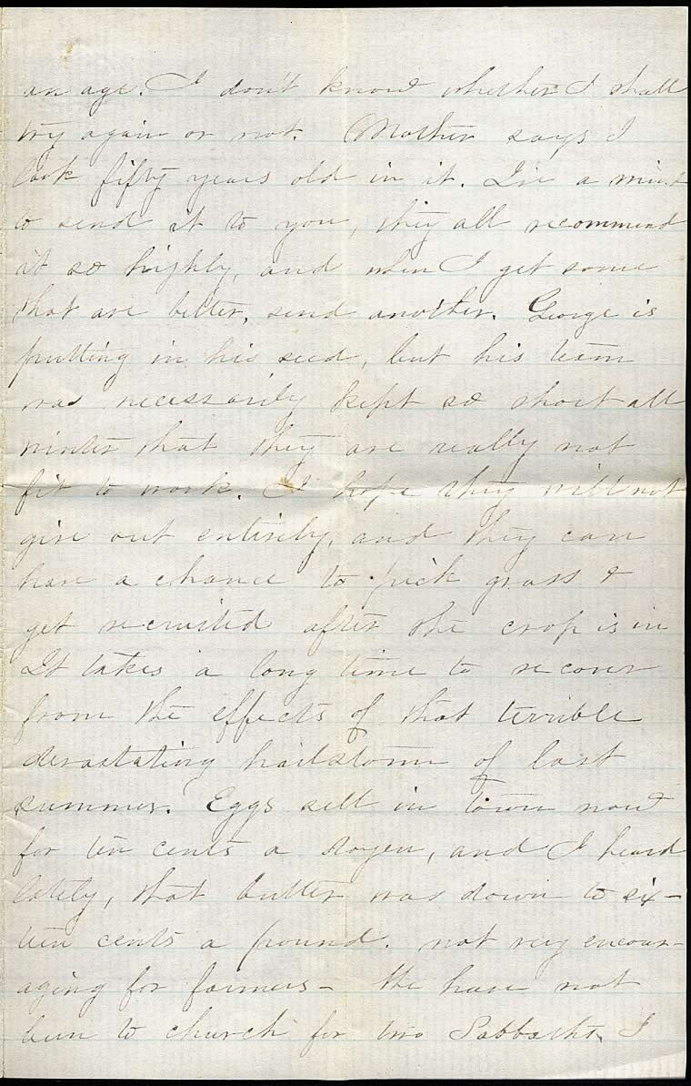 Page from Mary Carpenter's Letters