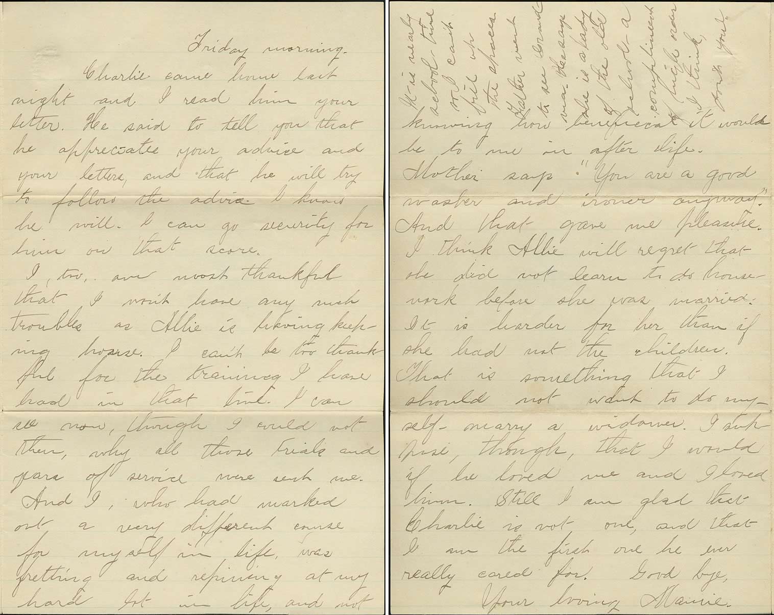 Page from Mamie Carpenter's Letters