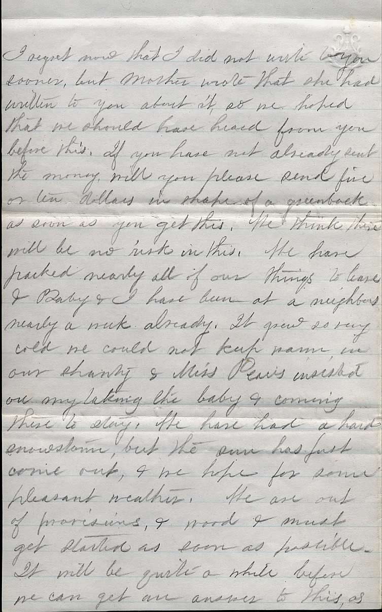 Page from Mary Carpenter's Letters