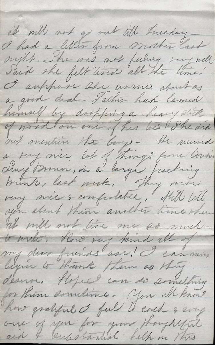 Page from Mary Carpenter's Letters