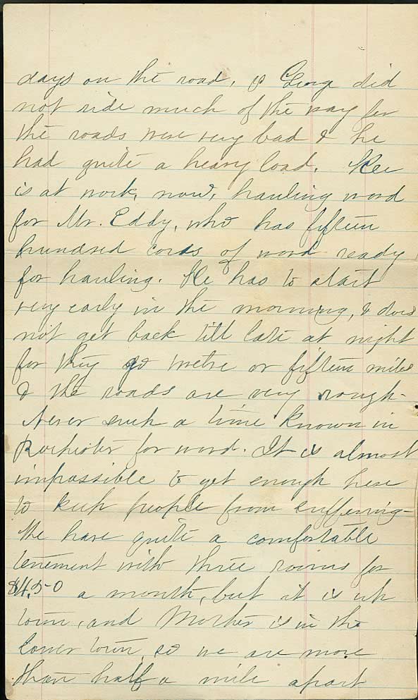Page from Mary Carpenter's Letters