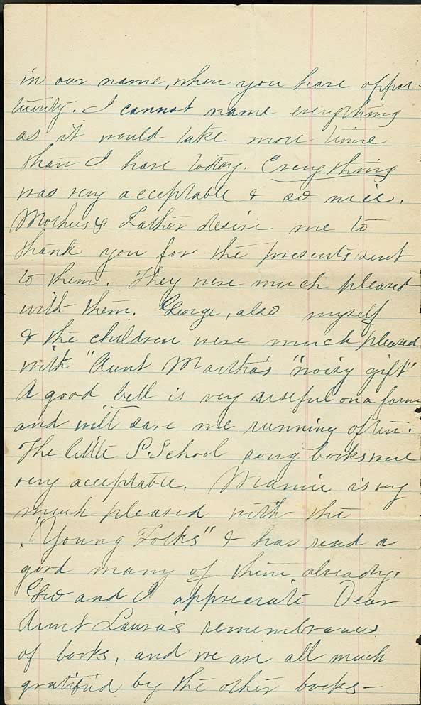 Page from Mary Carpenter's Letters