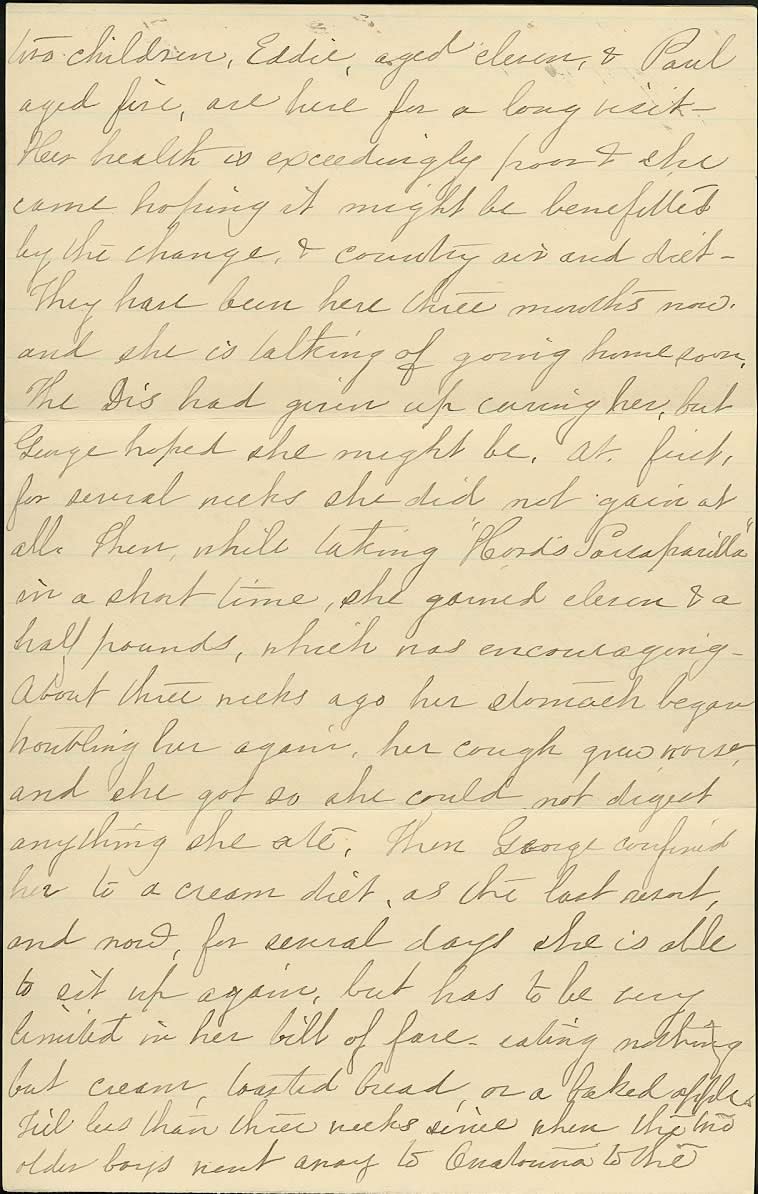 Page from Mary Carpenter's Letters