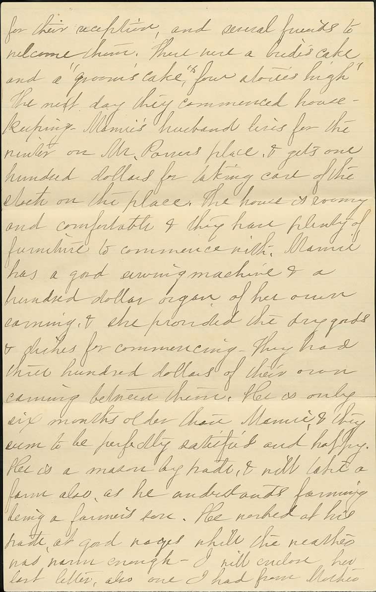 Page from Mary Carpenter's Letters