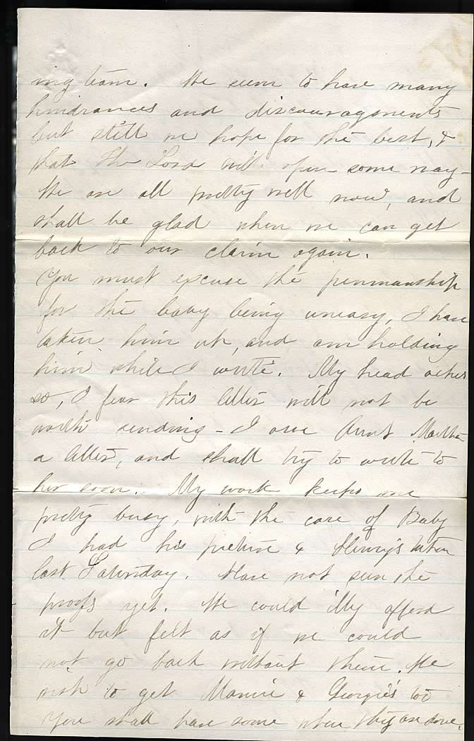 Page from Mary Carpenter's Letters