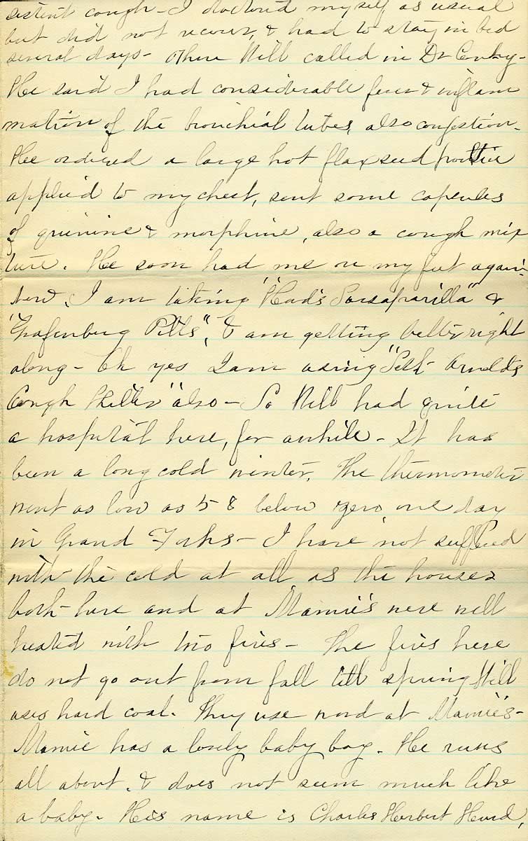 Page from Mary Carpenter's Letters