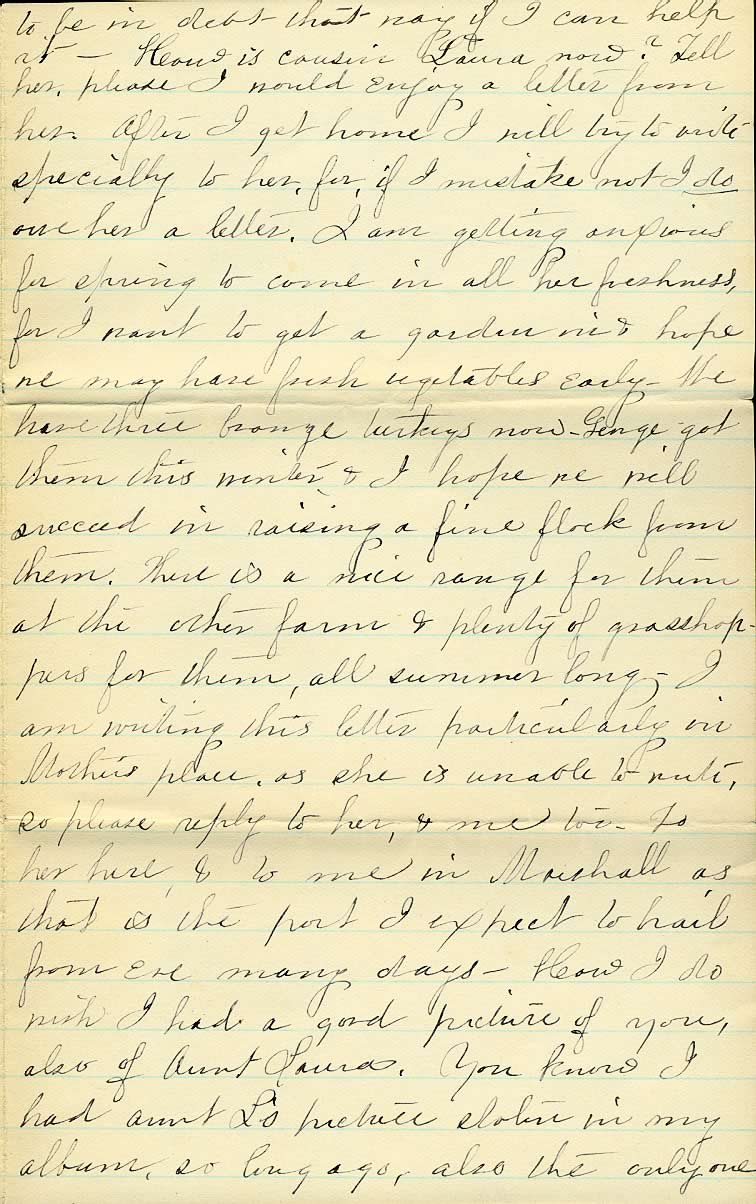 Page from Mary Carpenter's Letters.
