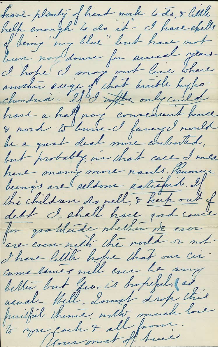 Page from Mary Carpenter's Letters