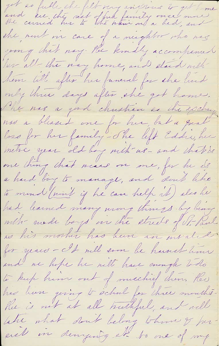 Page from Mary Carpenter's Letters
