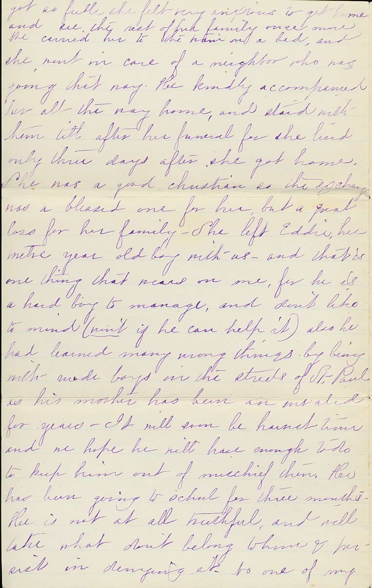 Page from Mary Carpenter's Letters